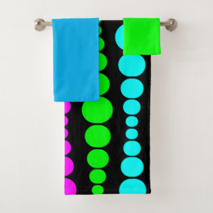Neon Modern Rectangles Ensemble de serviettes de b