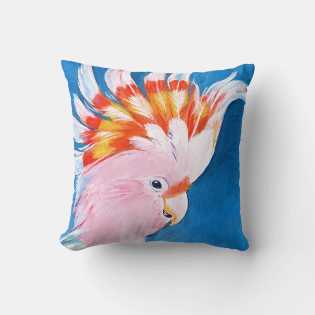 Neon Mohawk - Pink Cockatoo Kissen (Vorderseite)