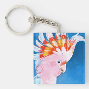 Neon Mohawk - Pink Cockatoo Schlüsselanhänger