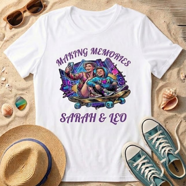 Neon Mom & Son Art | Making Memories Tee (Von Creator hochgeladen)