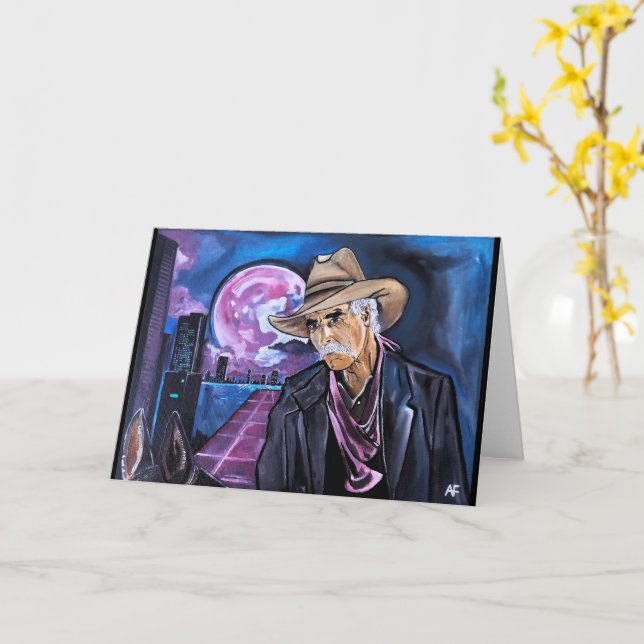 Neon Moon Painting by Alfred Fox Karte (Gelbe Blume)