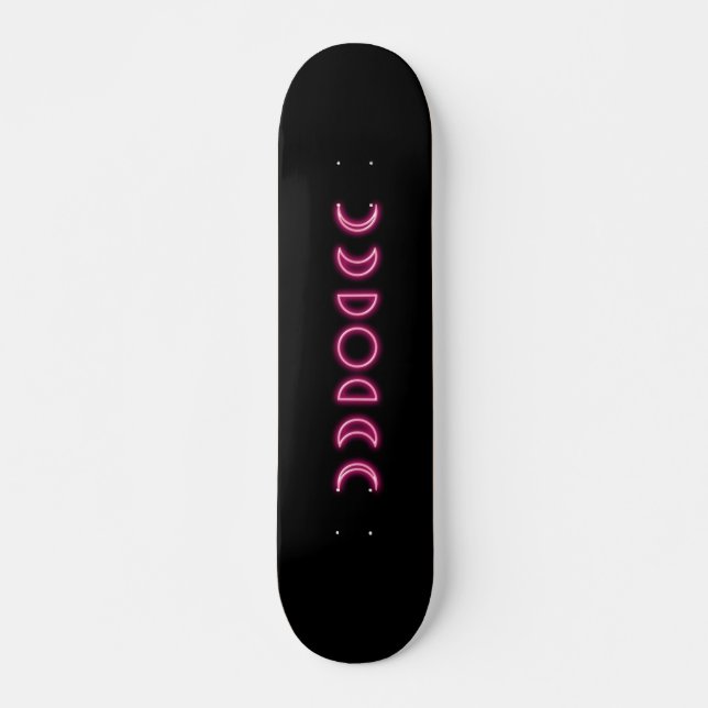 Neon-Moon-Phasen Skateboard (Vorne)