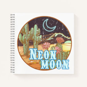 Neon Moon Retro Western Journal Notizbuch