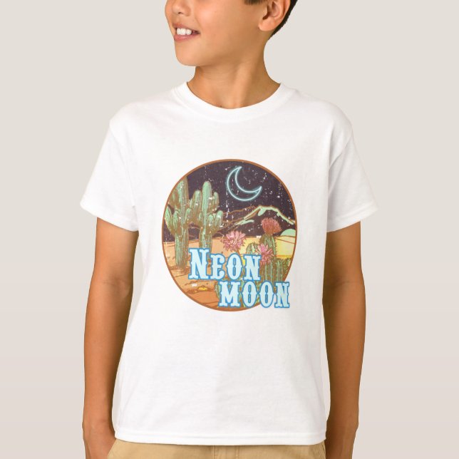 Neon Moon Retro Western T-Shirt (Vorderseite)
