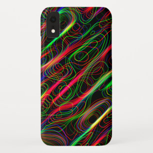 Neon Multicolored Curvy Line Muster - COOL Case-Mate iPhone Hülle