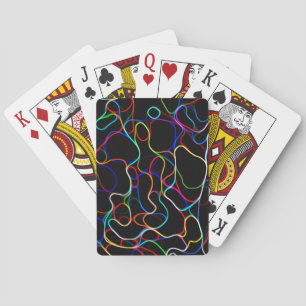Neon-Multifarben-Linien Spielkarten