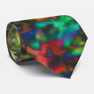 Neon Neck Tie - Rainbow Acid Dissolution design Krawatte