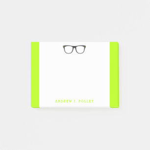 Neon Nerdy Lunettes noires sur mesure Post-it