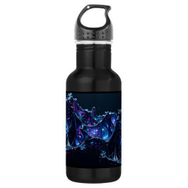 Neon Nexus: Interwoven Techno-Bio Struktur Edelstahlflasche