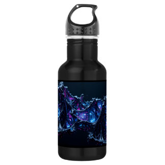 Neon Nexus: Interwoven Techno-Bio Struktur Edelstahlflasche
