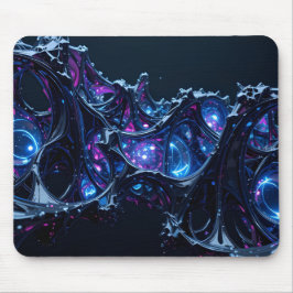 Neon Nexus: Interwoven Techno-Bio Struktur Mousepad