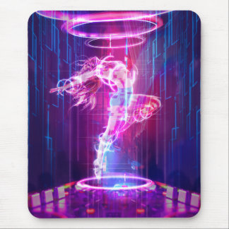 Neon Night Club Dancer Mousepad