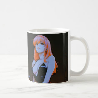 Neon Night Diva — Anime Girl & Straßenwagen Tasse