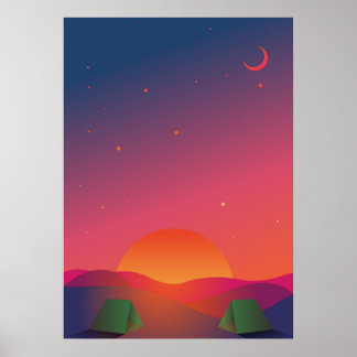 Neon Night Sky Neon Artist Neon Led Signs Neon Gal Poster