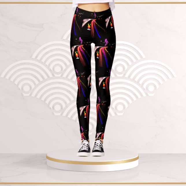 Neon Nightlife Leggings brillants (Créateur téléchargé)
