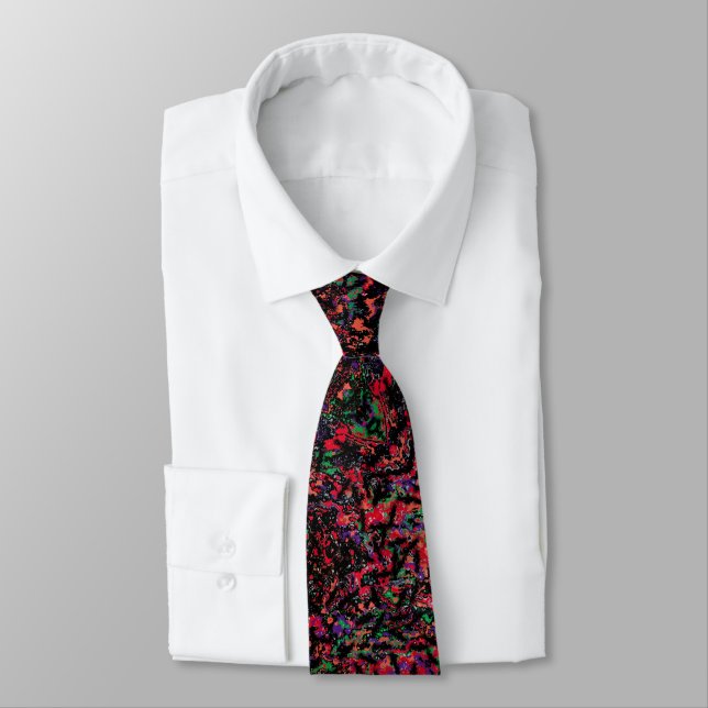 Neon Nights Abstrakt Neck Tie Krawatte (Gebunden)