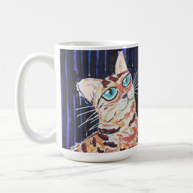 Neon Noir Bengalkatze Kaffeetasse (Links)