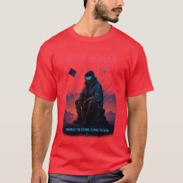 Neon Nomad - Cyber-Wüste Wanderer T-Shirt