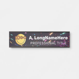 Neon Office Creative Workspace Namplate Türschild