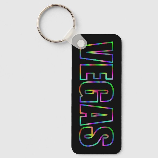 NEON OMBRE FARBEN VEGAS KONTUR SCHLÜSSELANHÄNGER (Vorderseite)