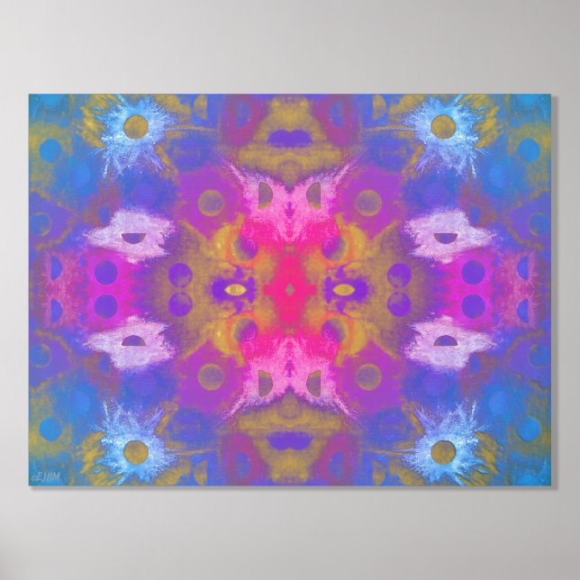 Neon Ombré Gold oder Silberfolie Foliendrucke (Vorderseite)