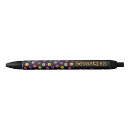 Neon on Black Pickleball, benutzerdefinierter Text Kugelschreiber