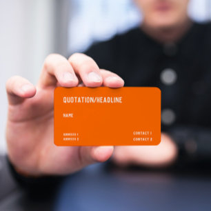 néon orange - code QR - Carte de visite