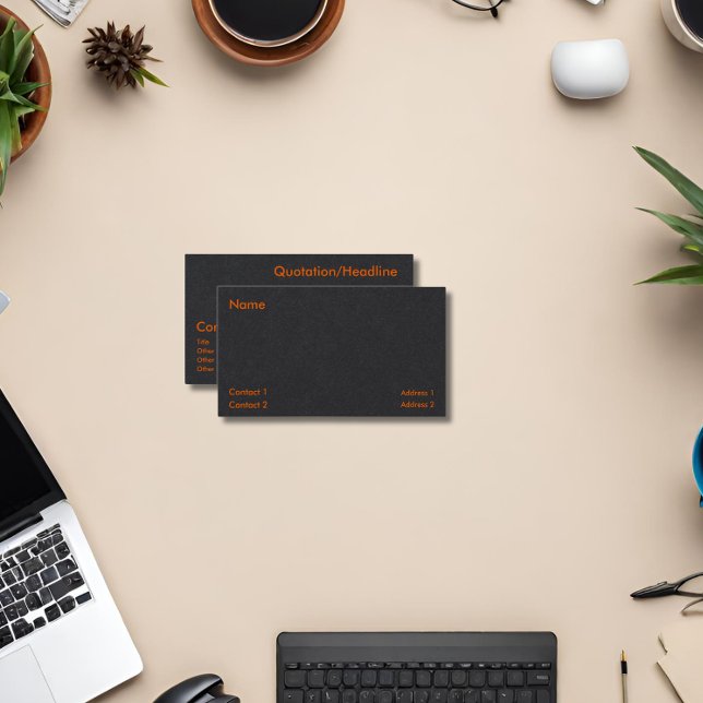 néon orange et noir carte de visite (Créateur téléchargé)