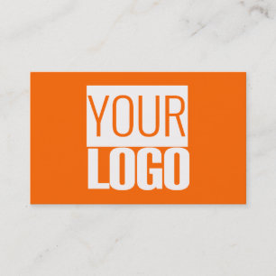 neon orange - fügen Sie Ihr fettes Logo hinzu Visitenkarte