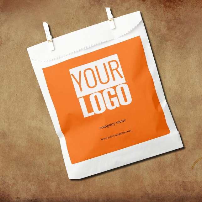 Neon orange - modernes Logo Geschenktütchen (Von Creator hochgeladen)