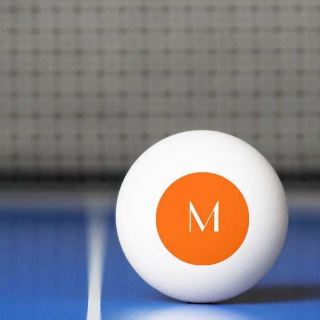 neon orange  -  monogrammed  tischtennisball (Netto)