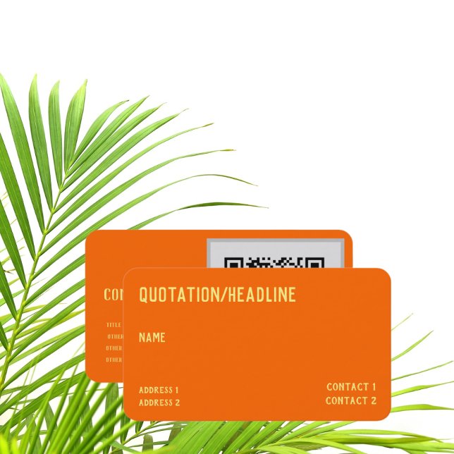 neon orange - QR-Code - Visitenkarte (Von Creator hochgeladen)