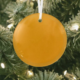 Neon Orange Solid Color | Classic Ornament Aus Glas