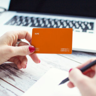Neon Orange Solid Color Visitenkarte