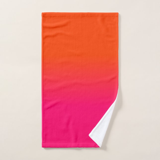 Neon Orange und Neon Pink Ombre Farbton Handtuch (Handtuch)