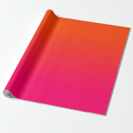 Neon Orange und Neon Pink Ombre Farbtöne Geschenkpapier