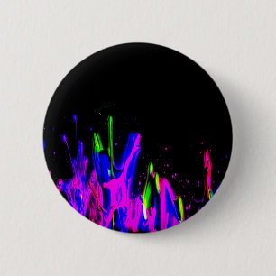Neon Paint Splash farbig. Personalisiere es Button