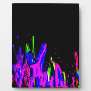 Neon Paint Splash farbig. Personalisiere es Fotoplatte