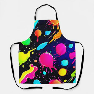 Neon Paint Spritzer Design Schürze