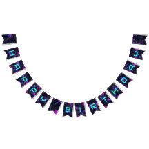 Neon Paint Spritzer Happy Birthday