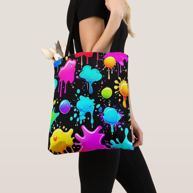 Neon Paint Tropfens Design Tasche (Von Nahem)