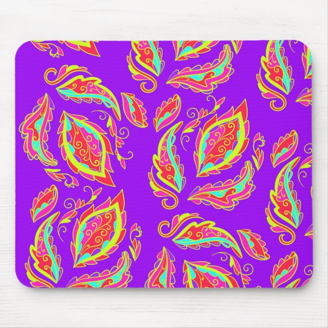 Neon Paisley Mousepad (Vorne)