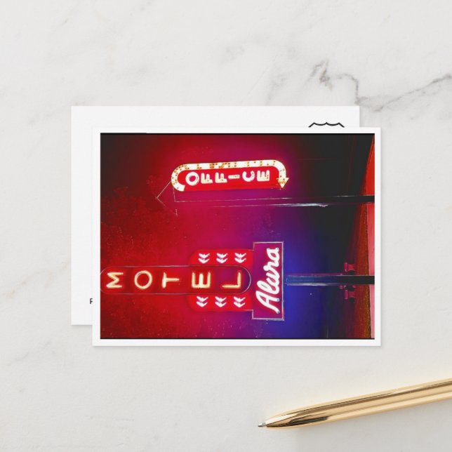 Neon Park Rt 66 Motel Feiertagspostkarte (Vorderseite/Rückseite Beispiel)