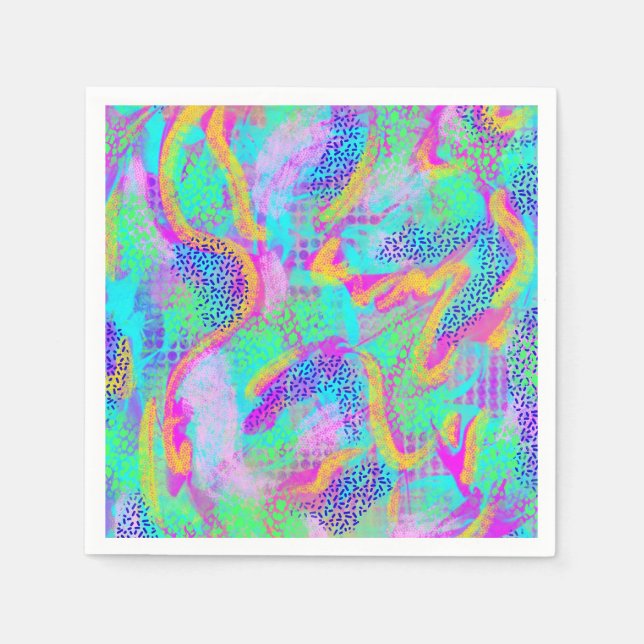 Neon-Party-Servietten Serviette (Vorderseite)
