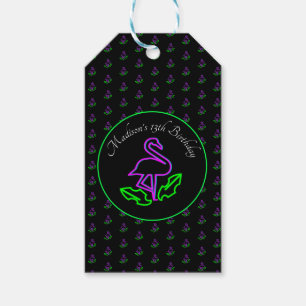 Neon-Party Tropicaler Flamingo Glow Party-Teen Ges Geschenkanhänger