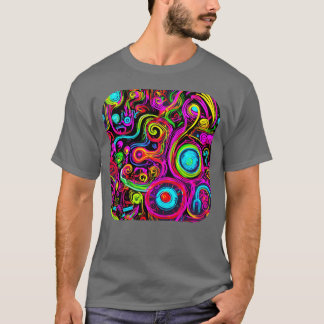Neon-Party Vintage-Farbglühen Mädchen T-Shirt