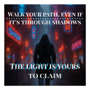 Neon Path - Cyberpunk Alley Poster