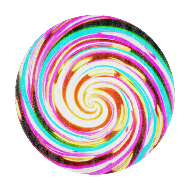 Neon Pattern Artwork Schneidebrett (Vorderseite)