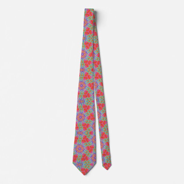 Neon Pattern Neck Tie Krawatte (Vorderseite)