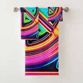 Neon Peace Mandala Badhandtuch Set